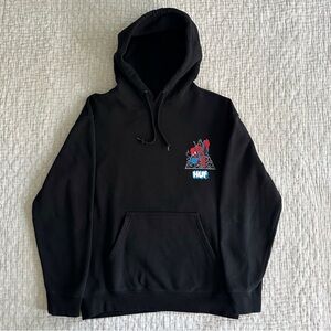 HUF x MARVEL COMICS SPIDER-MAN THWIP TRIANGLE GRAPHIC HOODIE BLACK (MEDIUM)